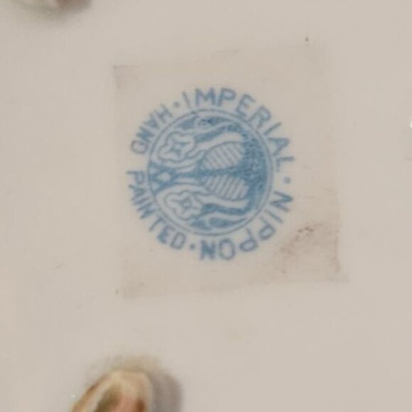 Vintage Jewelry Trinket Box Nippon Porcelain Footed Hand-Painted With Lid - Picture 7 of 7